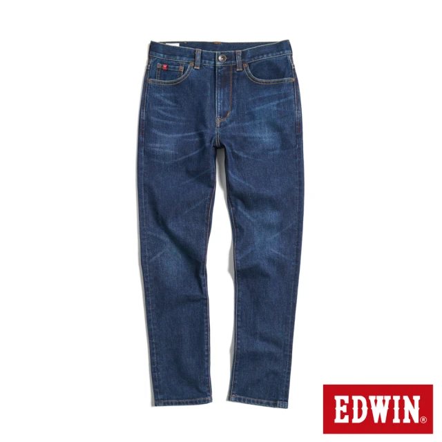 EDWIN 男裝 加大碼 RED LABEL 365 溫控丹寧窄管直筒牛仔褲(原藍磨)