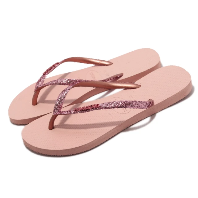 havaianas 哈瓦仕 夾腳拖 Slim Glitter II Flip Flops 女鞋 玫瑰金 金蔥 人字拖 哈瓦仕(41469753606W)