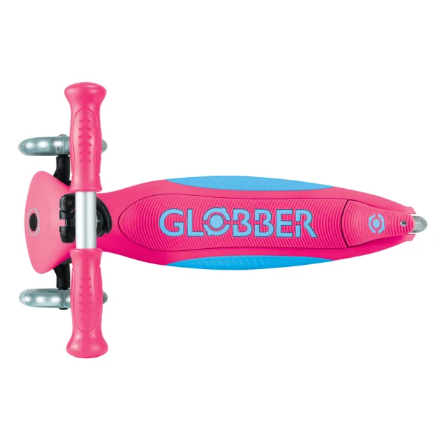 【GLOBBER 哥輪步】法國 2合1三輪折疊滑板車城市版-2色可選(白光發光前輪、兒童滑板車、滑板車兒童)