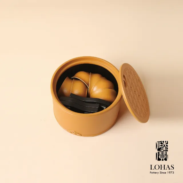【LohasPottery 陸寶】風生水起茶禮-琉璃黃(甲辰龍年全套茶禮 送禮大方有心意 茶具/禮品/禮物/收藏)