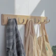 【zozo】創意木質掛衣鉤-4鉤(衣帽掛勾/牆壁收納/掛鉤/壁掛式排鉤)