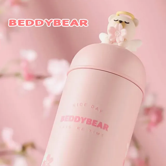 【BEDDY BEAR 杯具熊】BEDDYBEAR 櫻花物語316不鏽鋼保溫瓶 直飲保溫杯350ml(櫻花)