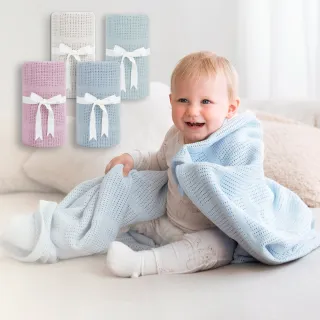 【奇哥官方旗艦】純棉洞洞毯 120x155cm(寶寶毯 嬰兒毯 四季毯 冷氣毯 涼被 小被被 蓋被 寶寶被毯)