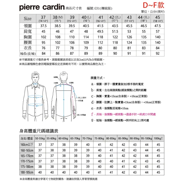 【pierre cardin 皮爾卡登】男襯衫 商務通勤舒適透氣易燙抗皺長袖襯衫(6款任選)