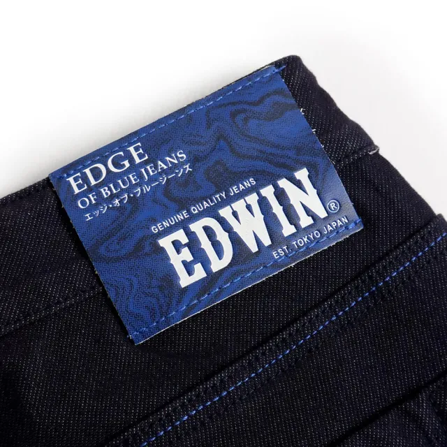 【EDWIN】男裝 EDGE 棉彈力丹寧窄管直筒牛仔褲(原藍色)