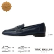 【TINO BELLINI 貝里尼】義大利進口全真皮方頭樂福鞋FYLT036(深藍)
