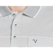 【Emilio Valentino 范倫鐵諾】男裝 吸濕速乾涼感彈性胸袋短袖POLO衫_灰/紅(15-3V7921)