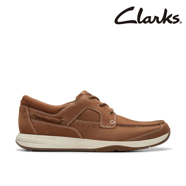 【Clarks】男鞋 Sailview Lace  縫線工藝設計3眼孔船型鞋 休閒便鞋(CLM76971C)