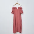 【H2O】假兩件ALINE 洋裝(#4684001 洋裝 磚紅色/淺綠色)