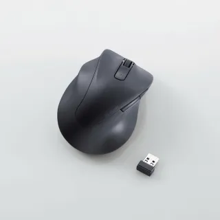 【ELECOM】EX-G人體工學 無線靜音滑鼠(M黑左手)