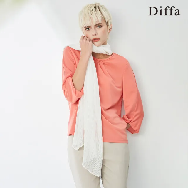 【Diffa】氣質美型袖子打褶上衣-女