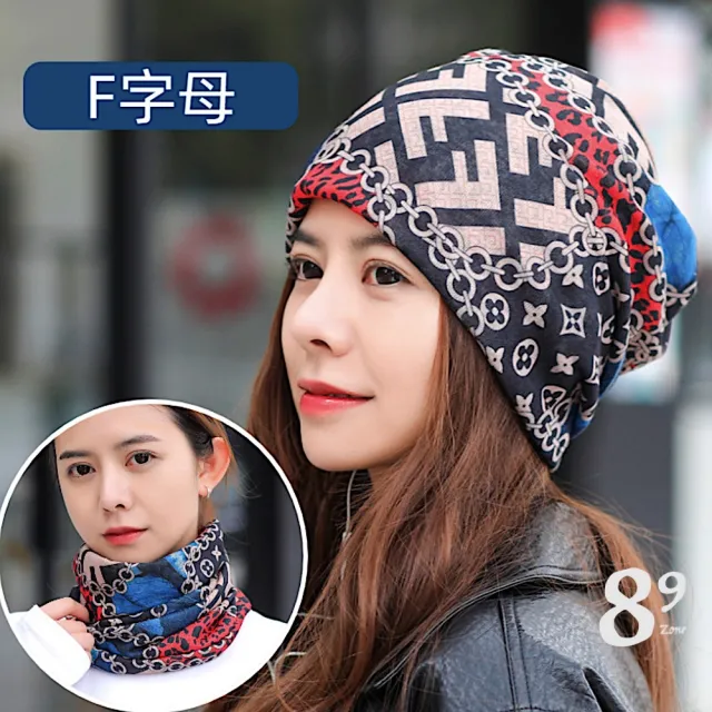 【89 zone】法式優雅薄款透氣 運動帽 騎行帽 套頭帽 防風帽 頭巾帽(小方格紫/紅/藍)