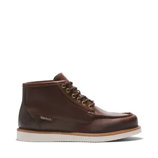 【Timberland】男款深棕色全粒面皮革中筒休閒靴(A65ZF242)