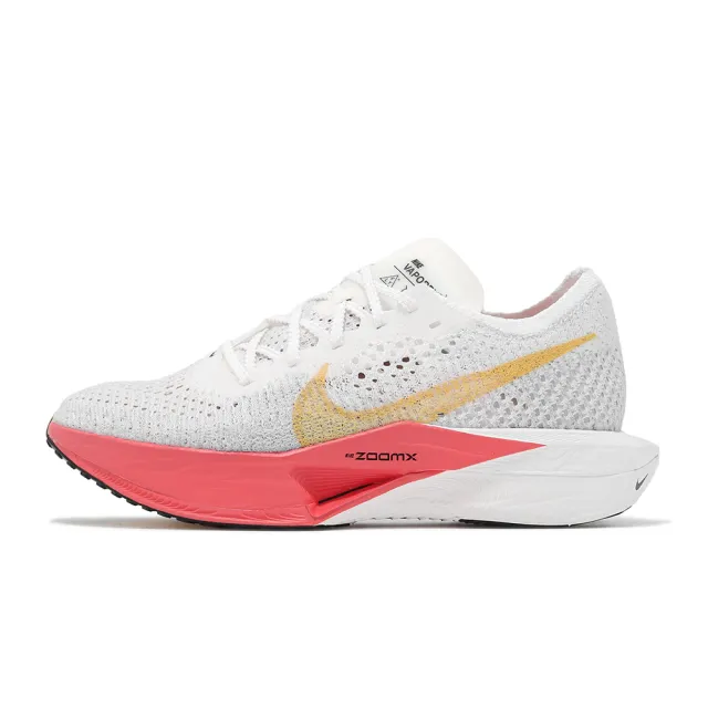 【NIKE 耐吉】競速跑鞋 ZoomX Vaporfly Next% 3 女鞋 白 粉紅 碳板 輕量(DV4130-101)