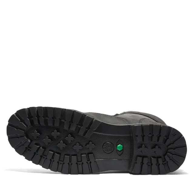 【Timberland】男款黑色全粒面皮革Rugged防水6吋靴(A2KTV015)