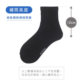 【PULO】3雙組 純色精梳棉短筒襪(男女襪/短襪/學生襪/休閒襪/素襪/男襪/女襪/襪/襪子)