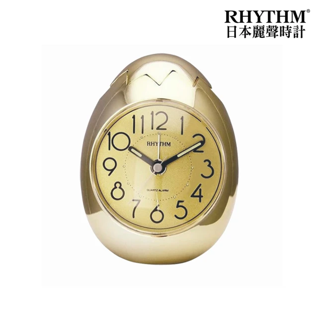 【RHYTHM 麗聲】可愛舒壓創意不倒翁鬧鐘(幸運金)