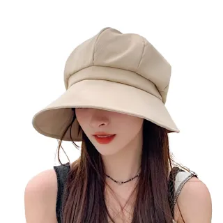 【89 zone】日系經典薄款魅力防曬大帽簷帽 沙灘帽 漁夫帽 太陽帽 防曬帽 遮陽帽(米/深卡其/黑)