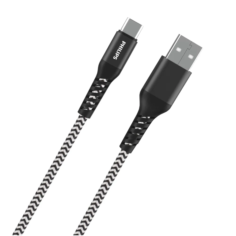 【Philips 飛利浦】USB to Type C 200cm 防彈絲充電線(DLC4573A)