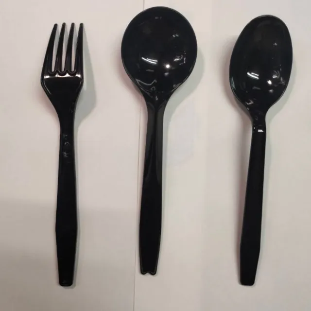 【伍禾】大茶匙黑色大茶匙白色大茶匙大茶匙PP材質免洗餐具大湯匙