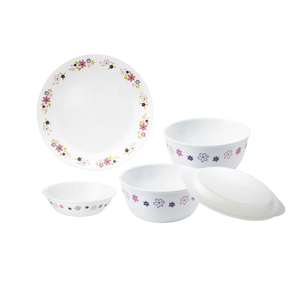 【CorelleBrands 康寧餐具】花漾派對5件式碗盤組(E10)