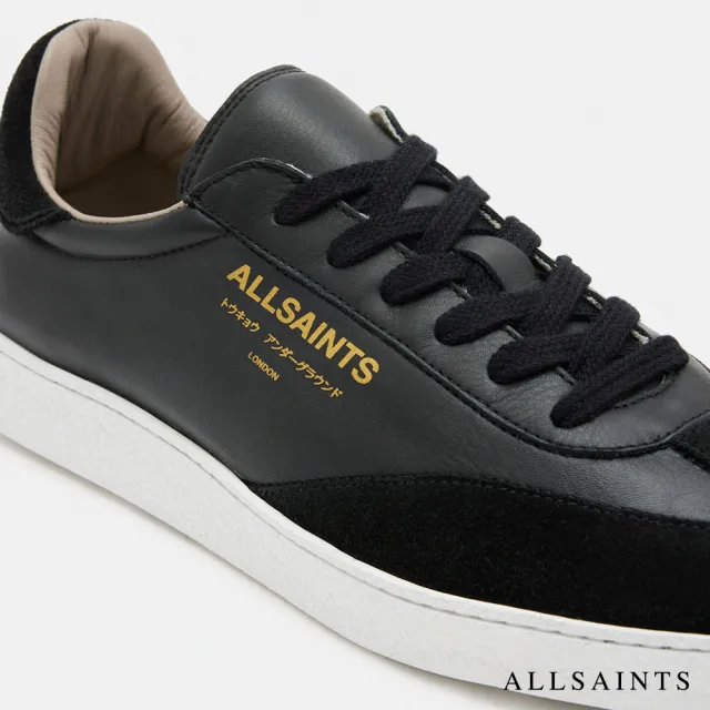 【ALLSAINTS】THELMA 牛皮厚底LOGO休閒鞋-黑 WF715Z