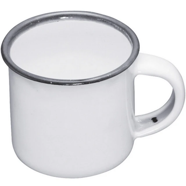 【KitchenCraft】復古琺瑯濃縮咖啡杯 90ml(琺瑯杯 露營杯 義式咖啡杯 午茶杯)