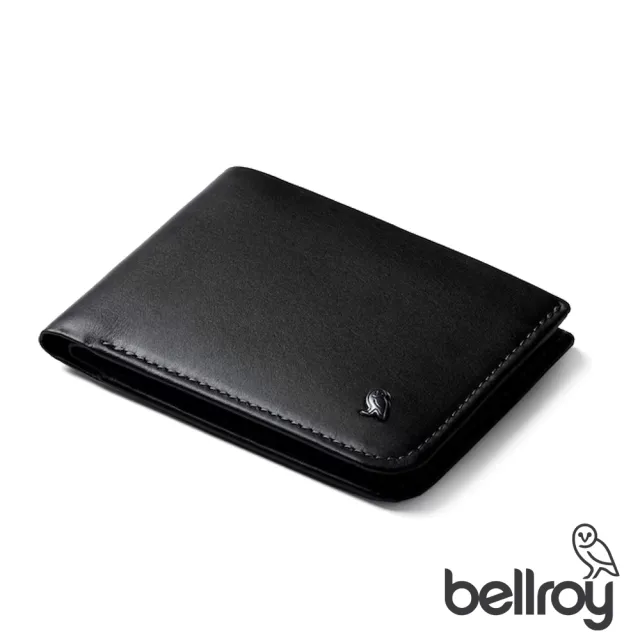 【Bellroy】Hide & Seek Lo 系列真皮橫式零錢短夾(沉穩黑)