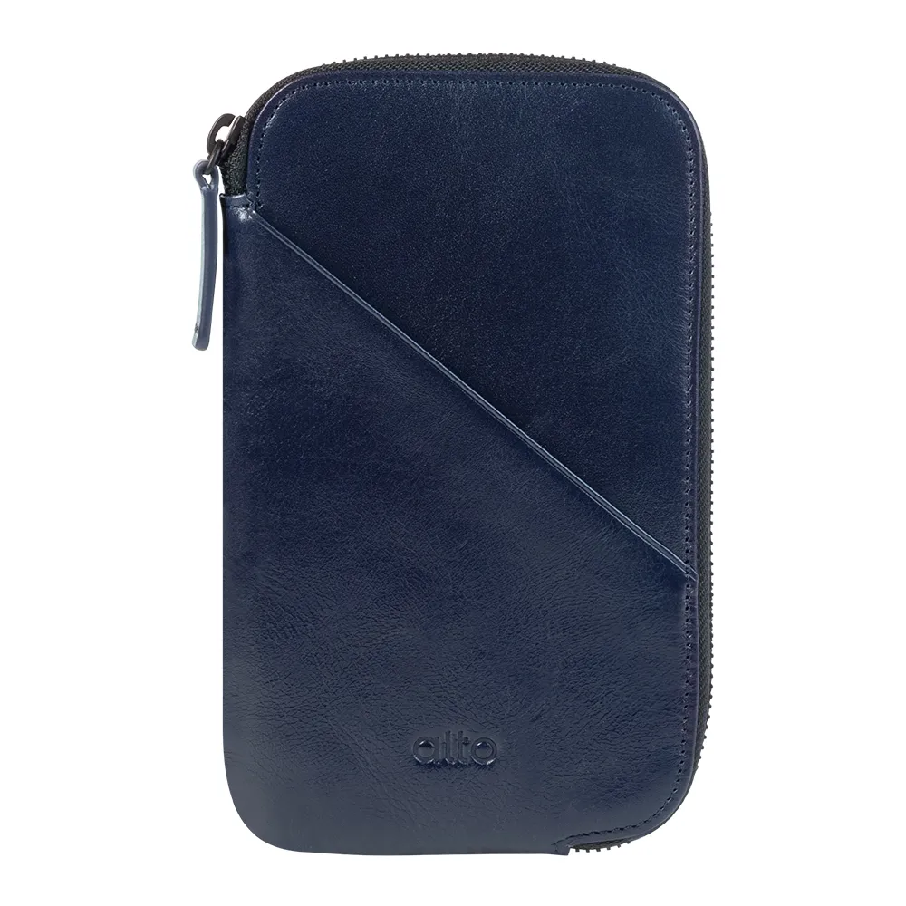 【Alto】皮革手機收納包 / 護照包 - 海軍藍(手機保護套 手拿包)