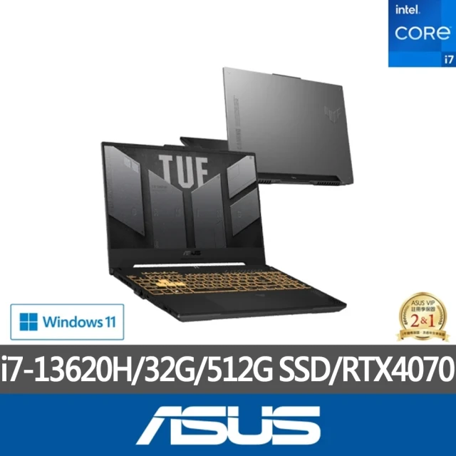 ASUS 華碩ASUS 華碩 特仕版 15.6吋電競筆電(FX507VI/i7-13620H/16G/512G SSD/RTX4070/Win11/+16G記憶體)