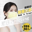 【淨新】雙鋼印醫療級口罩-清新黃(成人50入/一盒/國家隊 防飛沫/灰塵)