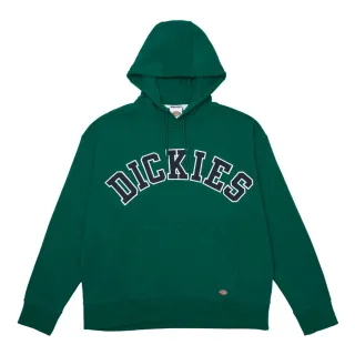【Dickies】男款砂金石綠純棉胸前刺繡Logo圖案寬鬆連帽大學T｜DK012299F96