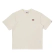 【Dickies】男女款米白色純棉經典三色Logo短袖T恤｜DK010991C48