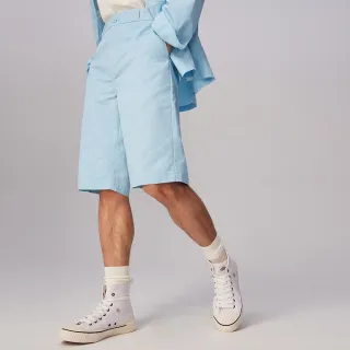 【Dickies】男款晴空藍斜紋滿版質感印花短褲｜DK011585E65