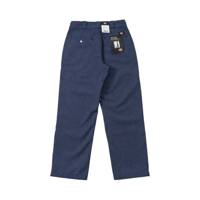 【Dickies】男款靛藍色抓絨可調節式褲腳休閒直筒長褲｜DK012281C74