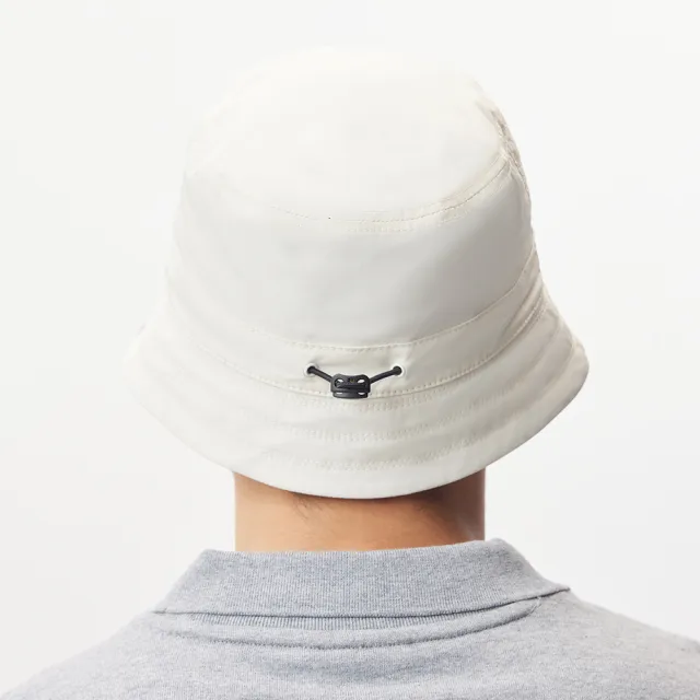 【Dickies】男女款米白色品牌Logo印花可調節漁夫帽｜DK011645C48(帽子)