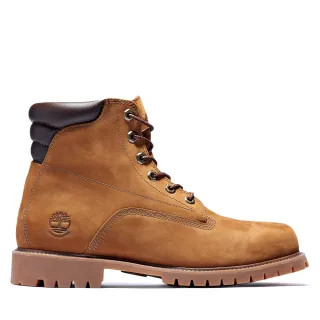 【Timberland】男款中棕色磨砂革Alburn防水6吋靴(A2E9D715)