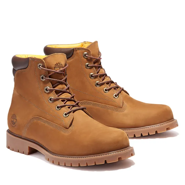 【Timberland】男款中棕色磨砂革Alburn防水6吋靴(A2E9D715)