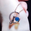【勝弘珠寶】多明尼加藍珀月亮貓項鍊-5mm