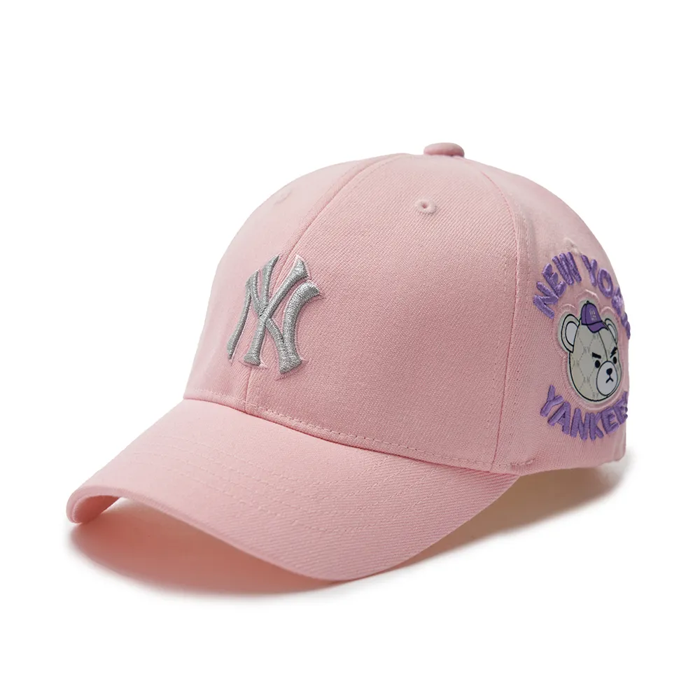 【MLB】童裝 可調式棒球帽 童帽 MEGA BEAR MONOGRAM系列 紐約洋基隊(7ACPC014N-50PKL)