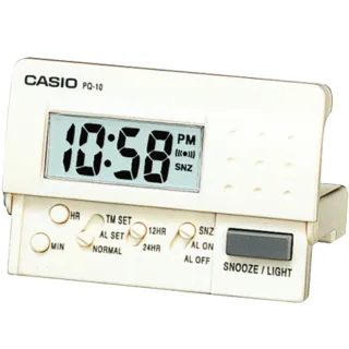 【CASIO 卡西歐】輕便數位電子鬧鐘(PQ-10-7R)