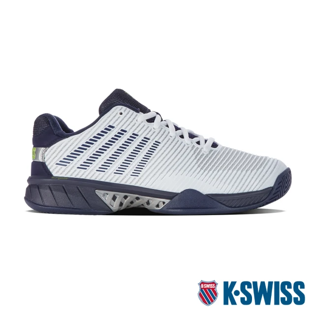 K-SWISS 透氣輕量網球鞋 Hypercourt Express 2-男-白/藍(06613-177)