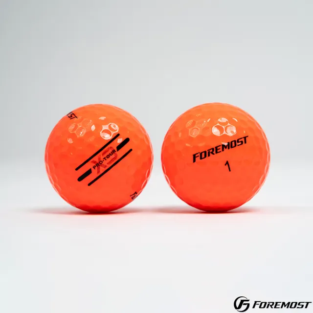 【Foremost】Pro-Tour X3 烈焰紅 三層球 高爾夫球(2024款  色球 漸變紅 超遠距)