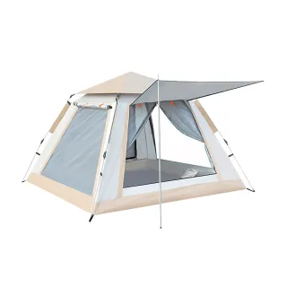 【BESTHOT】全自動速開天幕多人帳-贈防潮墊 240x240cm(帳篷 速開帳 防水帳 露營 戶外露營 懶人帳)