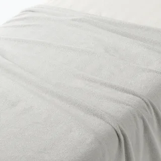 【MUJI 無印良品】棉圈絨毛巾毯/S/淺灰 140*200cm