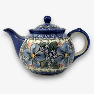 【SOLO 波蘭陶】波蘭正品 Vena 波蘭陶 850ML 茶壺 優雅花圈系列