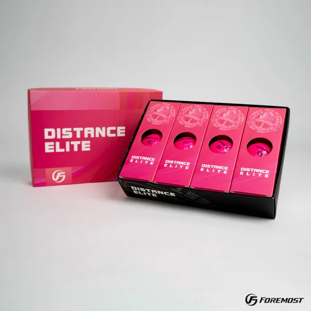 【Foremost】Distance Elite 嫩粉 二層球 高爾夫球(2024款 色球 小白球 超遠距)
