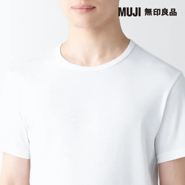 【MUJI 無印良品】男清爽舒適棉質圓領短袖T恤(共3色)