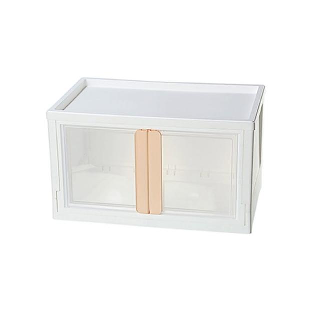 【KEYWAY 聯府】雪山磁吸式雙開收納櫃76L-3入(PU76 折疊收納箱 前開置物櫃 衣櫃收納 玩具收納 台灣製)