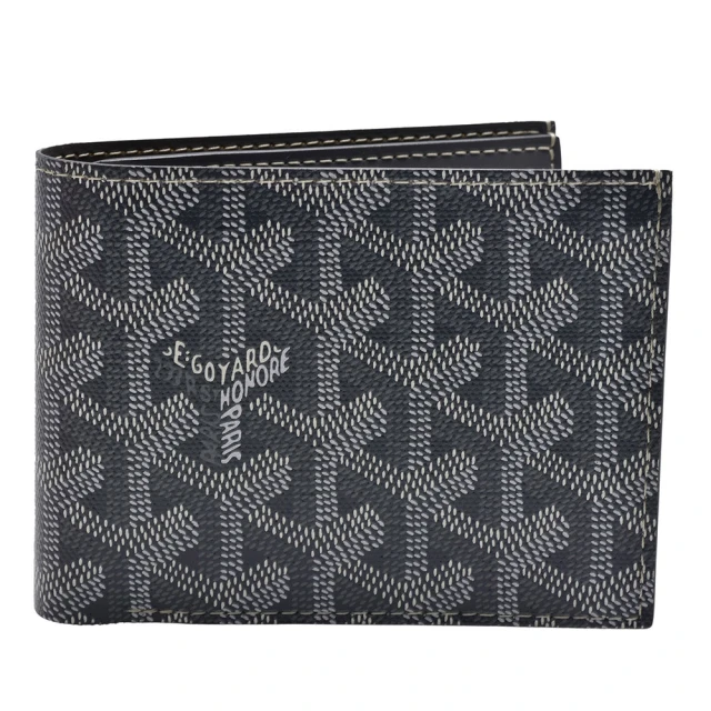 GOYARD 高雅德GOYARD 高雅德 經典滿版LOGO手工帆布摺疊短夾(灰色AMALOUIS-K78-GRAY)